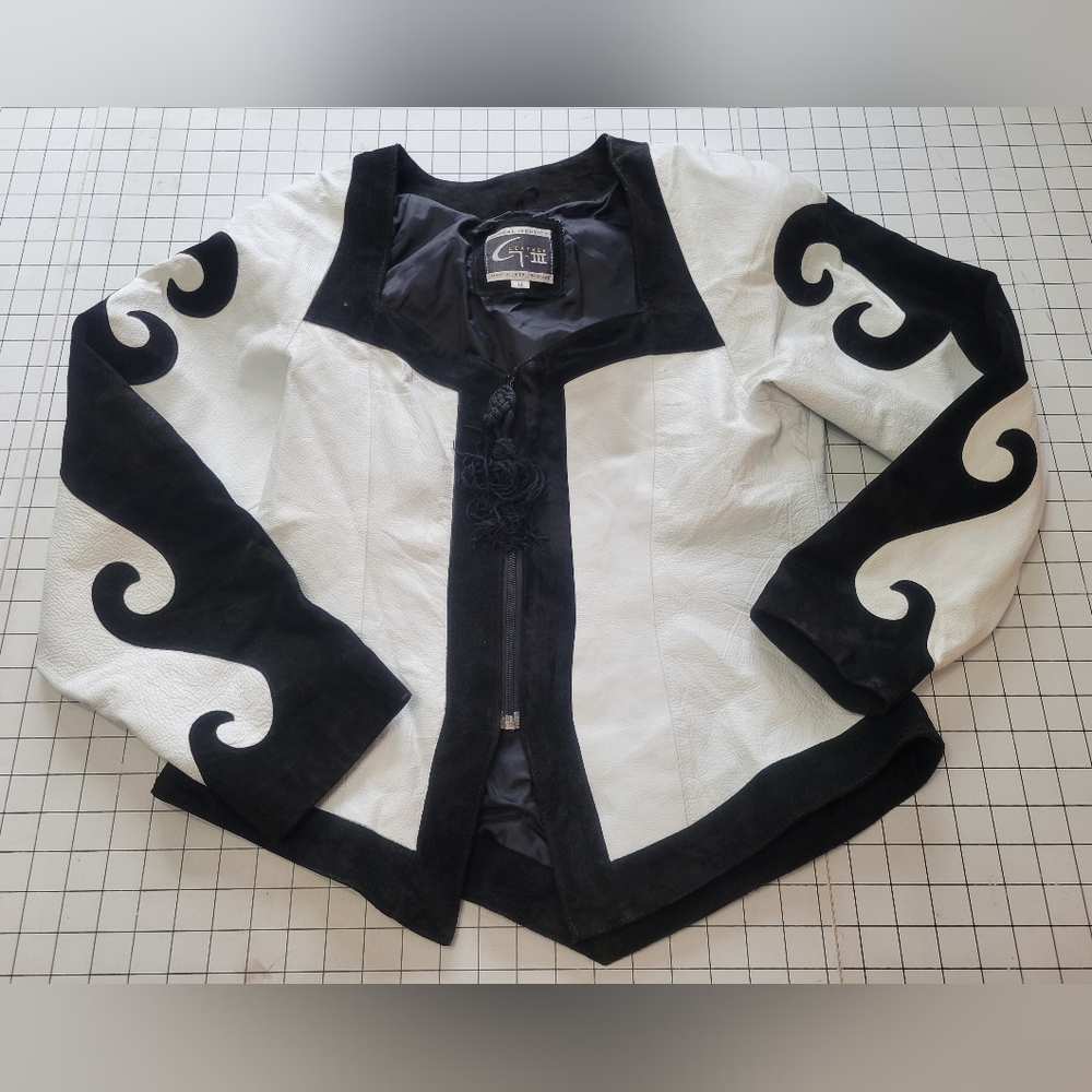 Global Identity G3 Black & White Western Leather Jacket